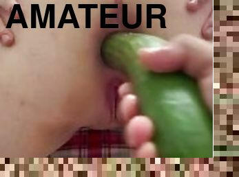 Getting My Ass Gaped With a Cucumber