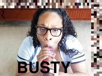 Busty Bbw Ebony With Sexy Glasses