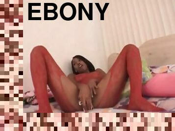 Ebony lingerie teen toys he pussy