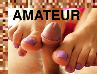 amatör, üstüneyüzüne-boşalma, mastürbasyon, ayaklar, bakış-açısı, meni, mükemmel, ayak-fetişi, ayak-parmakları