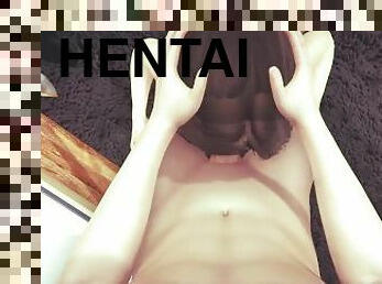 tenåring, creampie, pov, anime, fantasi, hentai, 3d