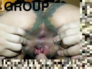 anal, mamada, madurita-caliente, latino, mamá, sexo-en-grupo, madre, realidad, tatuaje, chupando