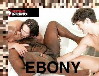 ekstrem, fisting, blowjob, ebony, stor-pikk, interracial, homofil, svart, gruppesex, trekant