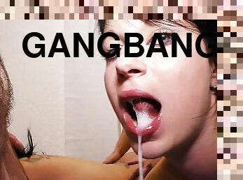 orgie, fest, amatør, tysk, gruppesex, lubben, første-gang, cum, bukkake, fantasi