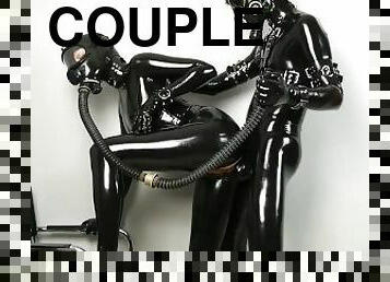 bdsm, cuplu, fetish, latex, bondage, papusa, masca, cauciuc