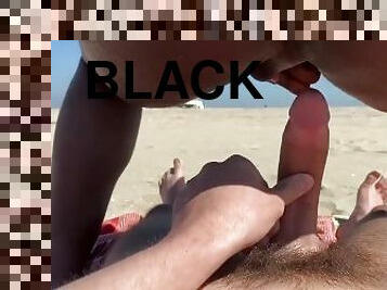 al-aire-libre, público, polla-enorme, interracial, gay, corrida-interna, negra, playa, follando-fucking, culazo