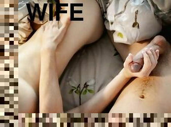 Best sex in the Morning whith a beauti wife Rides on huge cock Amateur Blowjob ALICExJAN