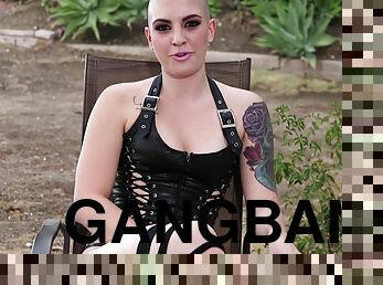 Bald Punk Tart With Trimmed Cunt Gets Gangbanged For A First Time With Rachael Madori