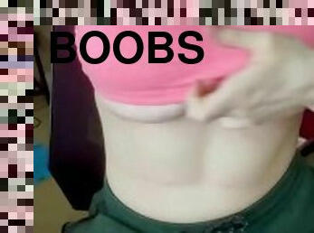 Hot Pink Sports Bra Tits in DXRacer