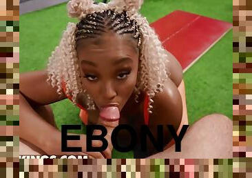 Ebony Babe Bounces Her Big Ass On A Cock With Mimi Curvaceous And J Mac