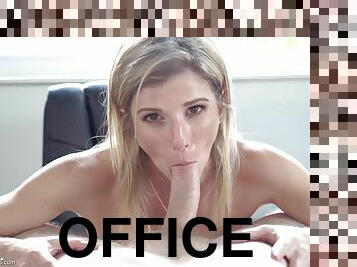 Cory Chase - Anal Riding On The Office Desk. Hot Secretary With Hairy Cunt Pleasures Her Boss
