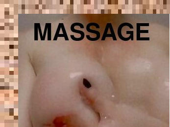 Shower big tits massage