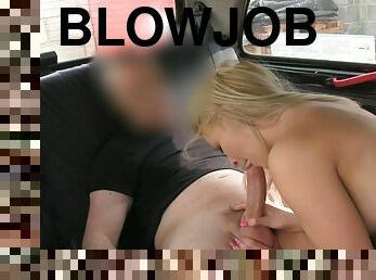 pussy, blowjob, stor-pikk, par, bil, blond, cowgirl, virkelig, pikk, ben