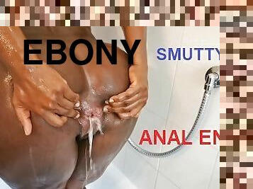 göt, banyo-yapma, kamu, fışkıran-su, anal, siyahi-kadın, genç, bakış-açısı, tuvalet, fetiş