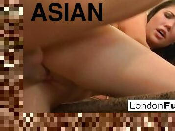 Gorgeous Big Tittied Asian Squirting On BBC
