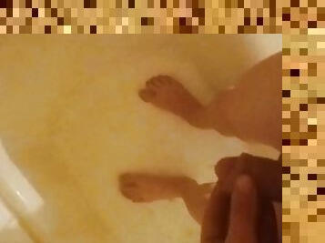 Pacing Naked And Barefoot Peeing On My Foots, In A Bathtub