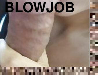 POV blowjob and handjob with cum on tits