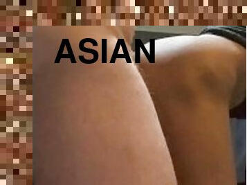 asiatisk, brudar, avsugning, bitch, liten