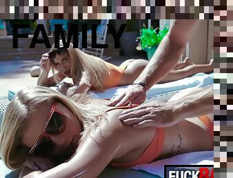 In Family Bonding Over A Boner With April Aniston And Olivia Austin