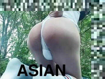 Horny Asian Boy Flashes Ass and Masturbates in Public Compliation