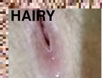 hårete, onani, orgasme, pissing, pussy, squirt, bbw, alene, hvit