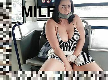 Stranger Controls My Vibrator Till I Squirt On The Bus+then Steals My Thong