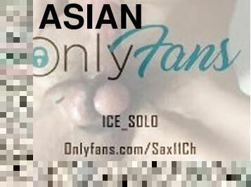 asiatique, amateur, énorme-bite, gay, solo, bite