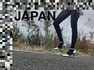 ??????????????????? japanese crossdresser heel worship crush fetish leg