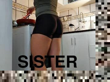 Spying and fucking my sister-in-law in her kitchen.