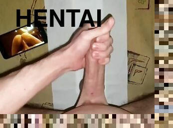 onani, amatør, cumshot, stor-pikk, tenåring, handjob, runking, anime, hentai, sperm