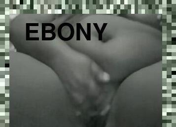 Ebony BBW in black in white