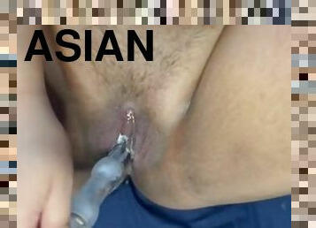 asia, mastubasi, orgasme, vagina-pussy, muncrat, amatir, mainan, sudut-pandang, alat-mainan-seks, seorang-diri