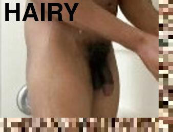 Showing My HAIRY Pubes in Shower