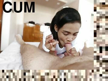 Loud Moaning Filipina Gets Filled With Creamy Cum