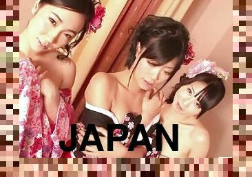 एशियाई, पतला, लड़कियां, टीन, जापानी, तिकड़ी, चुंबन, छोटा, बहुत-सुन्दर, श्यामला