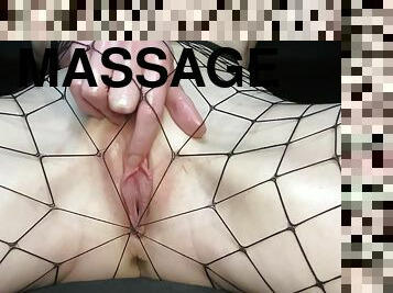 fitta-pussy, massage, strumpor, pov, nätstrumpor, ensam