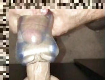 besar-huge, vagina-pussy, muncrat, mainan, ganda, alat-mainan-seks, menembus