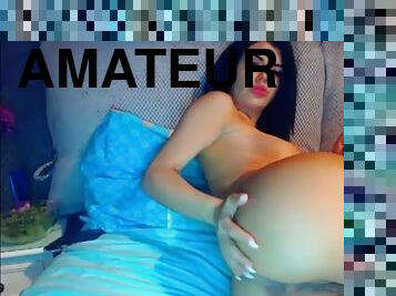 Shaved model masturbation teasing solo