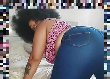 BBW Latina Ebony Farting on Jeans