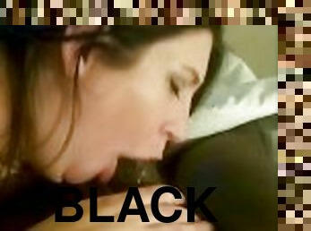 Thick white teen sucking Black cock complation