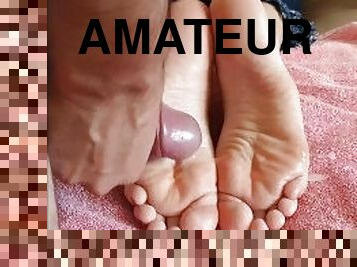 amatør, cumshot, handjob, slave, føtter, fetisj, footjob, dominans, erting