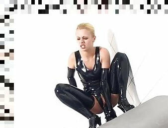 tate-mari, extrem, jucarie, laba, adanc-in-gat, blonda, dildo, fetish, latex