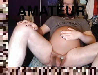 mpreg and happy to be giving birth on cam