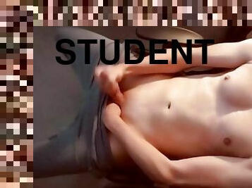 Masturbating in my Studyroom - Twink gets Bored and Horny - With Cumshot