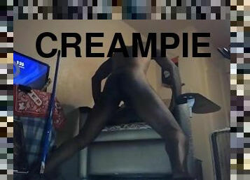 rumpe, orgasme, squirt, amatør, ebony, milf, hardcore, mamma, creampie, svart