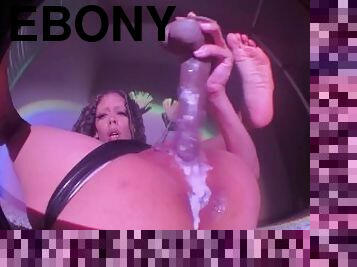 orgasme, squirt, amatør, ebony, søt, dildo, alene