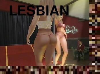 strømpebukse, babes, lesbisk, trekant, stripping, blond, dansing, fetisj