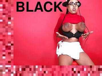 Dorky Black Babe Suckle Her Bignipples & Areolas After Undressing, The Biggest Real Breasts Shisnovember