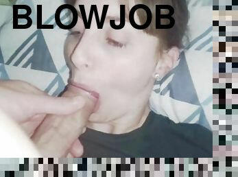 POV blowjob with cumshot in mouth