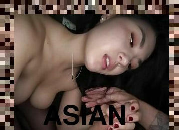 Hot Asian Teen Mina Moon Sucks Big Dick for Filthy Kings